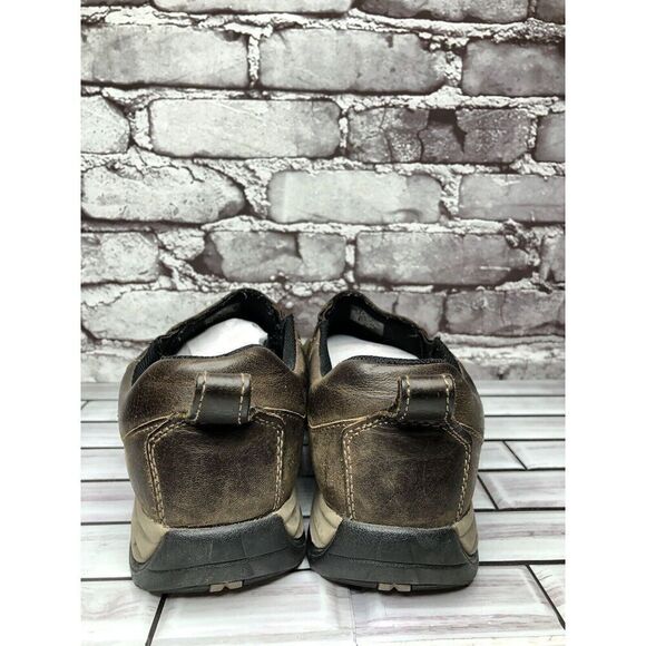 L.L Bean Traverse 507184 Brown Leather Slip On Trail Shoes Men’s Sz 9.5M US/43EU - Picture 4 of 14